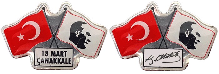 TBR3 Atatürklü Türk Bayrağı Rozeti