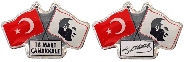 TBR3 Atatürklü Türk Bayrağı Rozeti