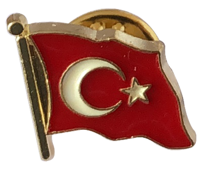 TBR5 Dalgalı Türk Bayrağı Rozeti Kaliteli