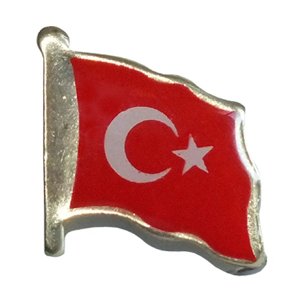 TBR8 Dalgalı Türk Bayrağı Rozeti - EKONOMİK UCUZ ROZET