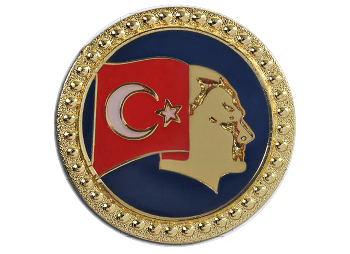 TBR12 Atatürk'lü Türk Bayrağı Rozeti