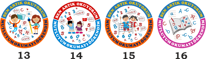 Okuma Bayramı Saten Yaka Kokartı - BEN ARTIK OKUYORUM
