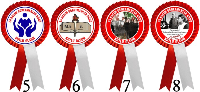 24 KASIM ÖĞRETMENLER GÜNÜ KOKARTI - SATEN YAKA KOKARTI