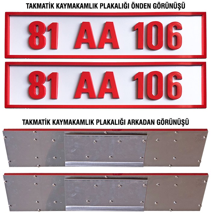 Kaymakam Takmatik Makam Araç Plakası - Kaymakamlık Plakası