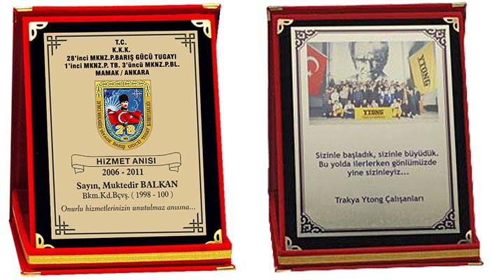 12x16 cm Termal Transfer ( Sublimasyon ) Metal Plaket
