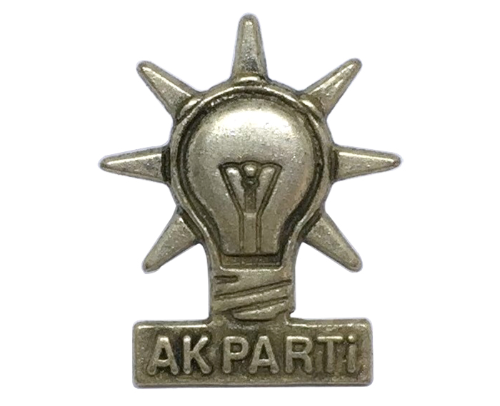 AKP Ak Parti Döküm Yaka Rozeti - ÜRÜN KODU:AKP01