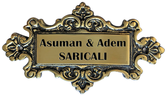PDK10 Pirinç Döküm Ev Dış Kapı İsimliği