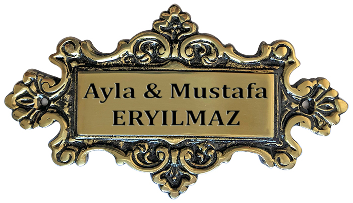 PDK10 Pirinç Döküm Ev Dış Kapı İsimliği