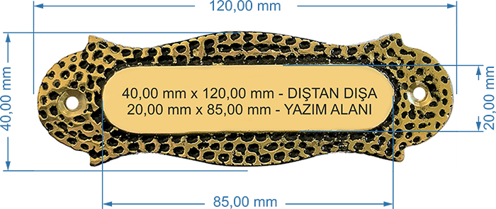 PDK11 Pirinç Döküm Ev Dış Kapı İsimliği