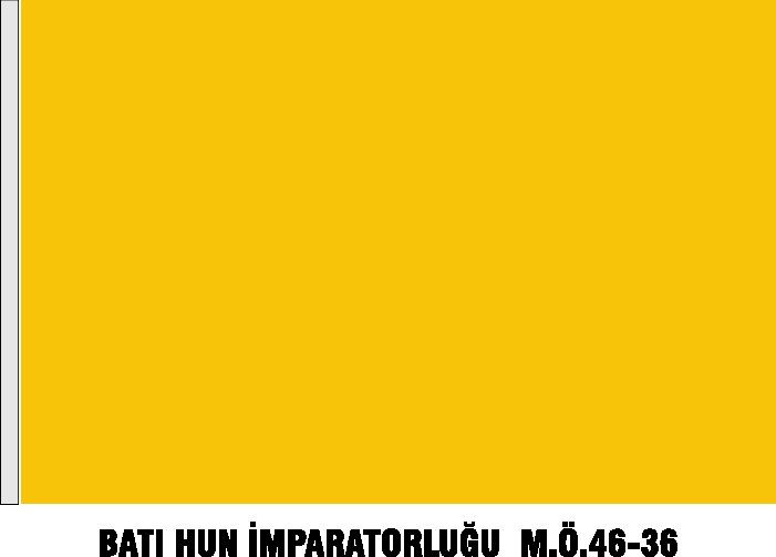 Batı Hun İmparatorluğu Bayrağı - Sancağı - ORİJİNAL